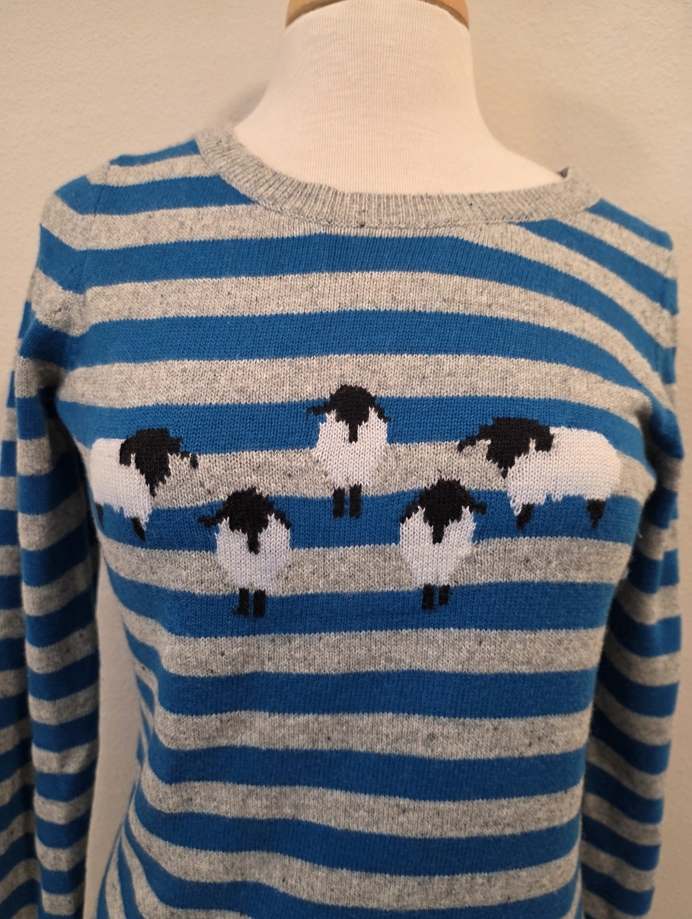 Talbots Striped Sheep Wool Blend Sweater - Picture 3 of 6